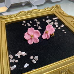 ハンドメイド　ピアス　ブロッサム　ピンク　お花　桜 2枚目の画像