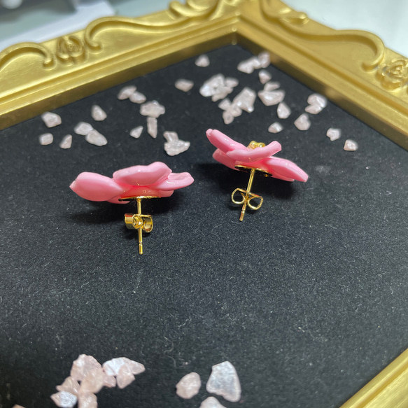 ハンドメイド　ピアス　ブロッサム　ピンク　お花　桜 4枚目の画像