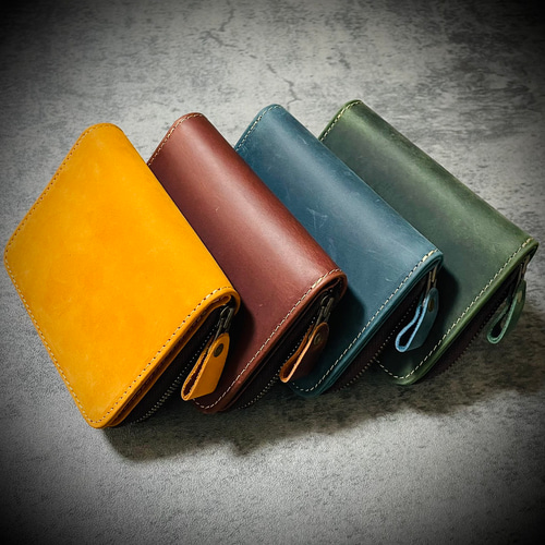 small wallet 【シボ革/ブラック】 三つ折り財布 chi.wata 通販