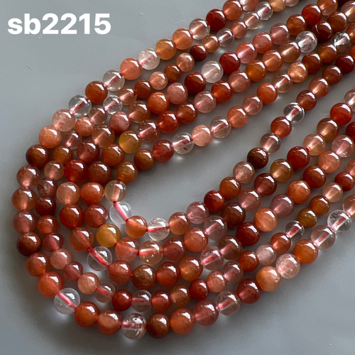 レッドルチル クォーツ マルチ 4ミリ ビーズ 連 sb2215 天然石 pinky