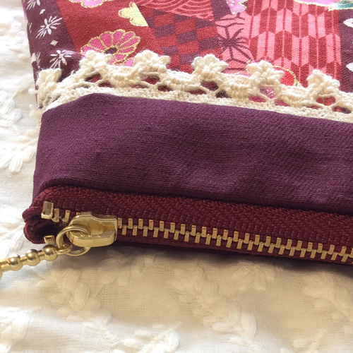 送料無料 ハンドメイド ポーチ ファスナー マスク 小物入れ 花柄