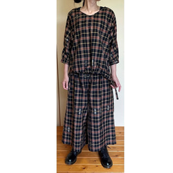 浴衣リメイク　チュニック　ワイドパンツセットアップ 浴衣リメイク チュニック ワイドパンツセットアップ - メルカリ