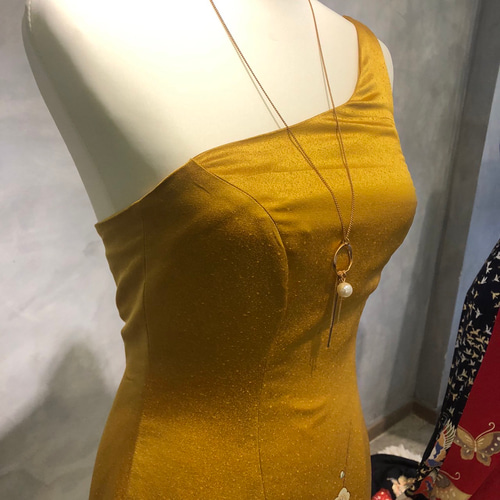 着物リメイク】成人式ドレス！振袖リメイクドレス No.7【裏地付