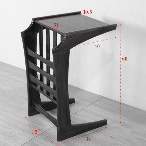チーク 無垢材 銘木 木製 マガジンラック 加湿器 花台 電話台や照明