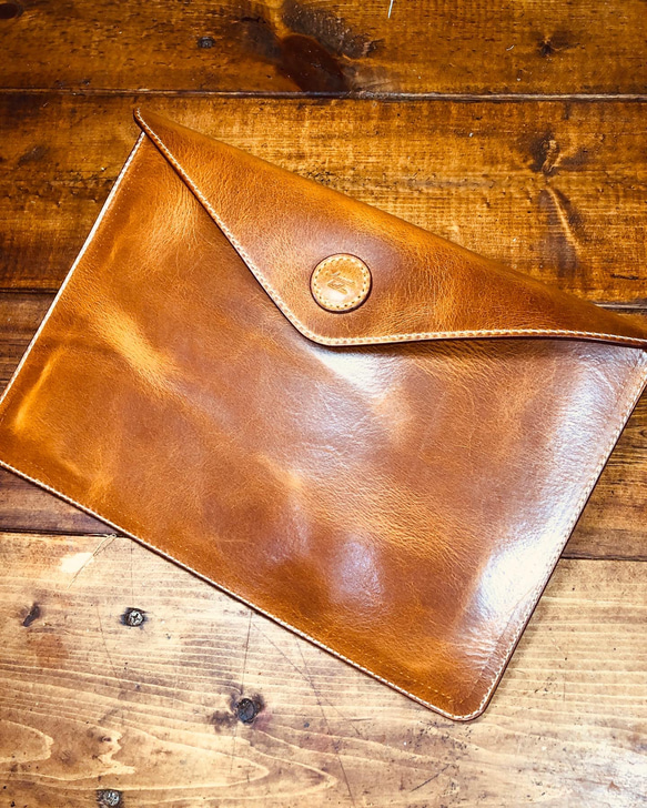 プルアップレザー イタリアンレザー クラッチバッグ 本革クラッチ