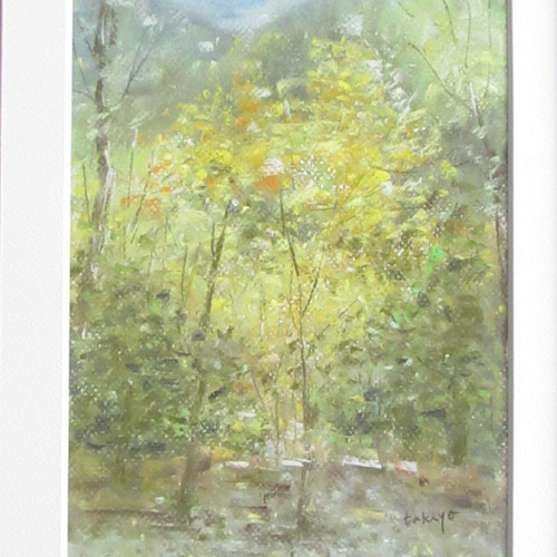 パステル画 林の奥の秋(原画 額つき ) 絵画 takiyo 通販 パステル画 林の奥の秋(原画 額つき ) 絵画 takiyo 通販
