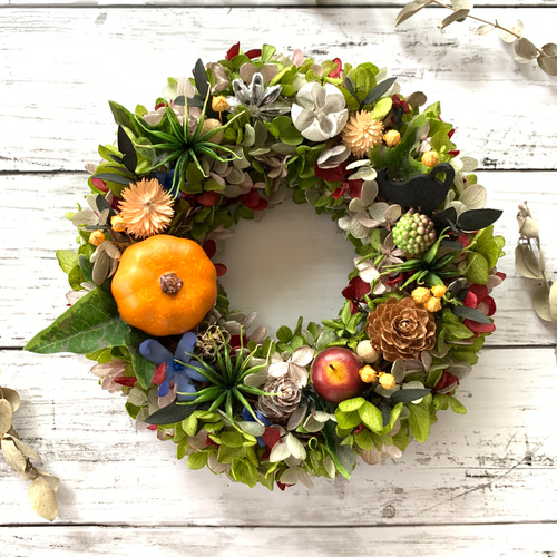 オレンジ系 ハロウィンリース OLS-org30001 No.wreath-15520