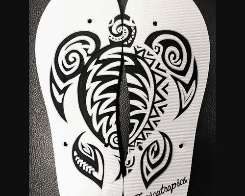 島ぞうりアート【survivor】 名入れオプション有り 手彫り ビーサン