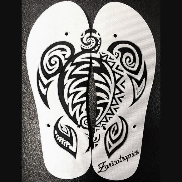 島ぞうりアート【survivor】 名入れオプション有り 手彫り ビーサン