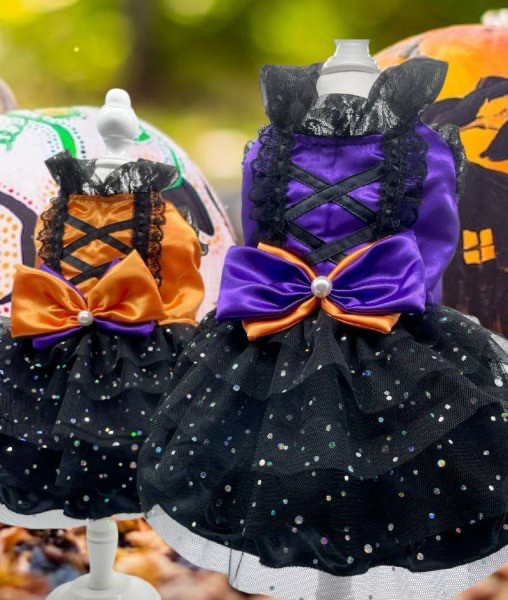 犬服/猫服/ペット服　ハロウィンワンピース 2202 [HW2202OP]