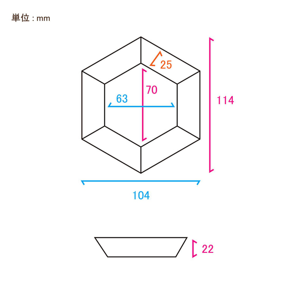 【ポーセラーツ】六角形プレート　羽子板&羽 6枚目の画像