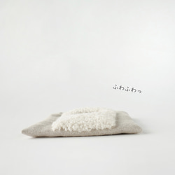 《名入れ》アルパカ＊リネンの手刺繍ばね口ポーチ 2枚目の画像