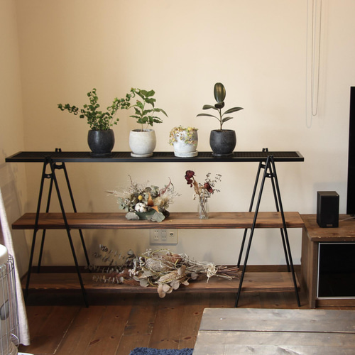 アイアンシェルフ（L） アイアンラック アイアン家具 塊根植物