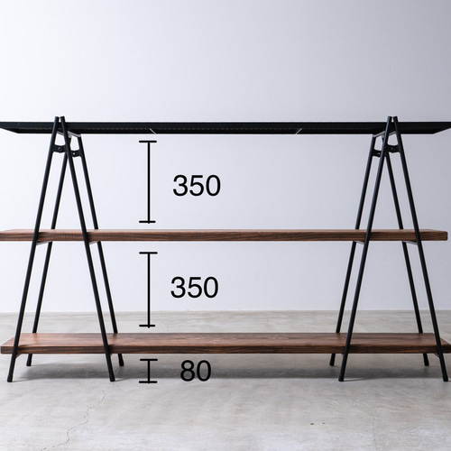 アイアン家具/アイアンラック アイアンシェルフ（L） アイアンラック アイアン家具 塊根植物 植物棚