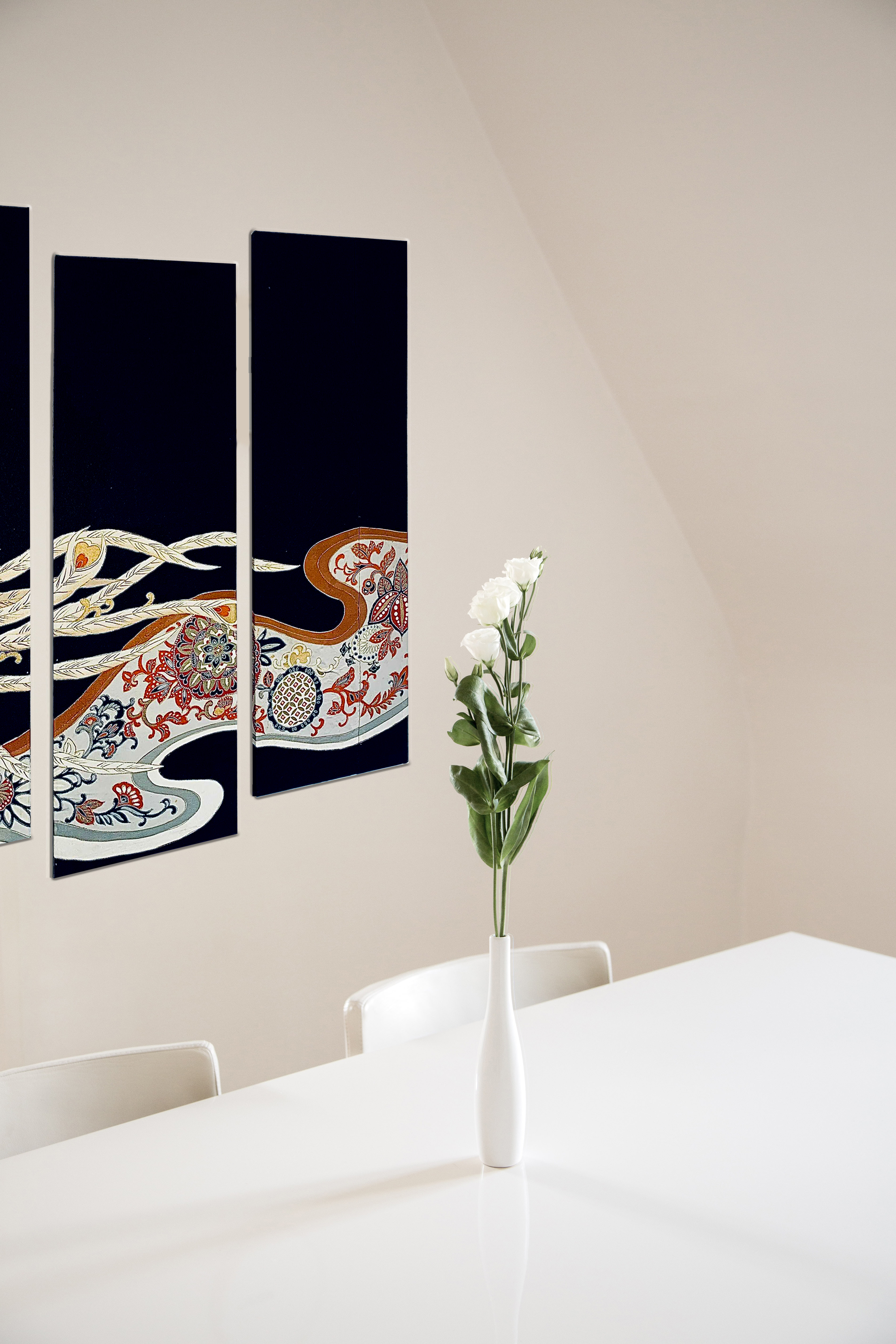 鳳凰アートパネル2枚セット【Kimono art panels set】