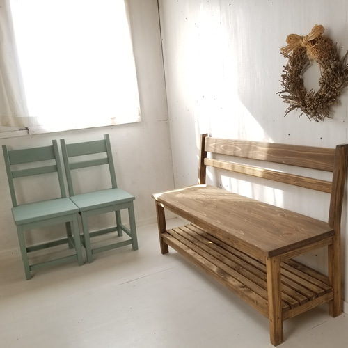 手づくり 桧無垢 長椅子（ベンチ）