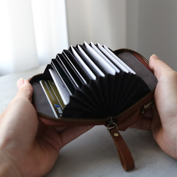 「がま口財布×カードケースの組み合わせ」ミニ 財布 小さい財布 ミニ財布 コンパクト レザー 本革 小銭入れ 12枚目の画像