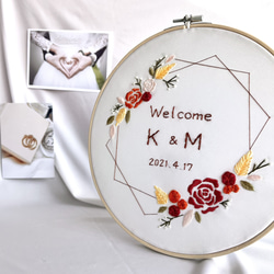 刺繍枠飾り ✺ ウェルカムボード ウェルカムボード
