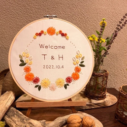 刺繍枠飾り ✺ ウェルカムボード 9枚目の画像