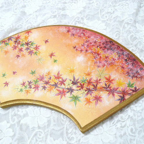 トールペイント❤もみじ扇 イラスト andante 通販 14557632