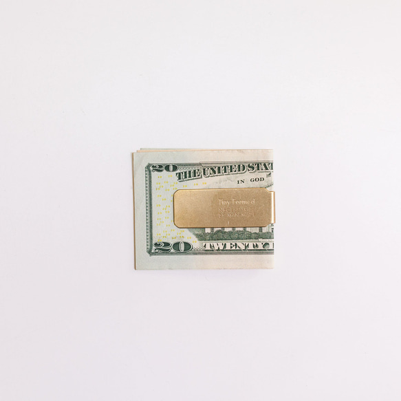 moneyclip マネークリップ キャッシュレス 真鍮 1枚目の画像