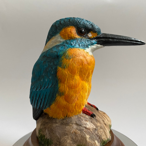 野鳥彫刻 バードカービング カワセミ