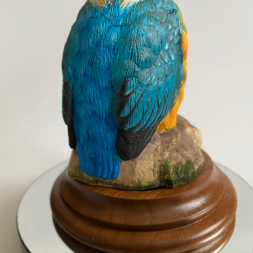 バードカービング作品 カワセミ 鳥の木彫り 彫刻 ume 通販｜Creema 