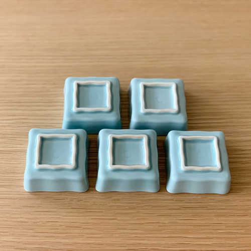 京焼・清水焼】水野春陽窯 青磁 四角皿（小） 小皿、豆皿