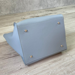 新色■ iPad(10.5インチ）OK 本牛革カウレザー ショルダー付きバッグ【ブルー】KMC-100 413598 6枚目の画像