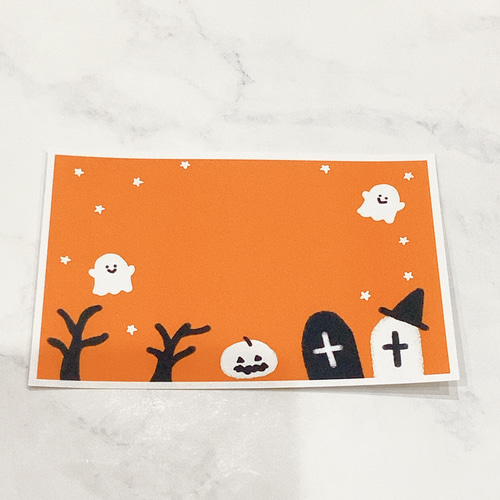 4枚セット ハロウィン ポストカード はがき イラスト かわいい