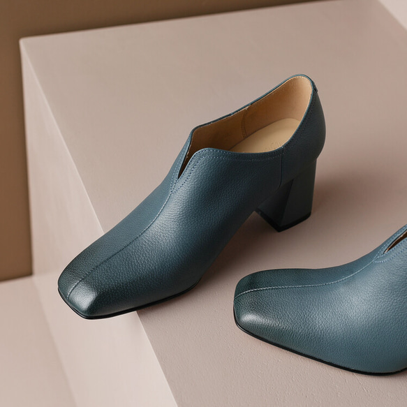 ★22秋冬新作★ 本革 シンプルなデザイン ヒールパンプス  レディース 3color　041w 4枚目の画像