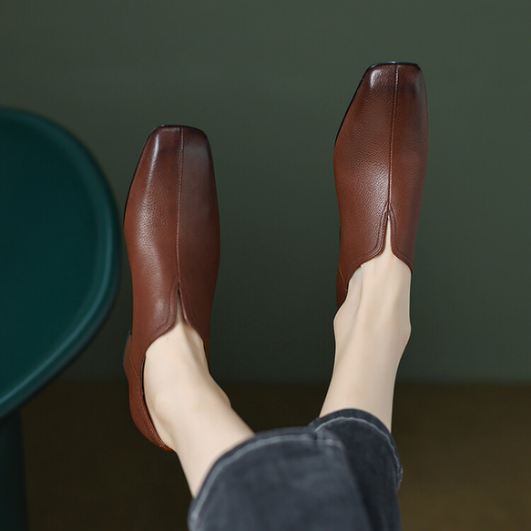 ★22秋冬新作★ 本革 シンプルなデザイン ヒールパンプス  レディース 3color　041w 19枚目の画像