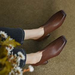 ★22秋冬新作★ 本革 シンプルなデザイン ヒールパンプス  レディース 3color　041w 18枚目の画像