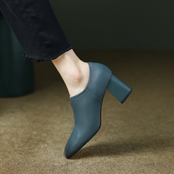 ★22秋冬新作★ 本革 シンプルなデザイン ヒールパンプス  レディース 3color　041w 10枚目の画像