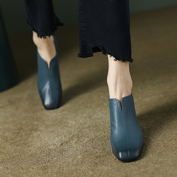 ★22秋冬新作★ 本革 シンプルなデザイン ヒールパンプス  レディース 3color　041w 9枚目の画像