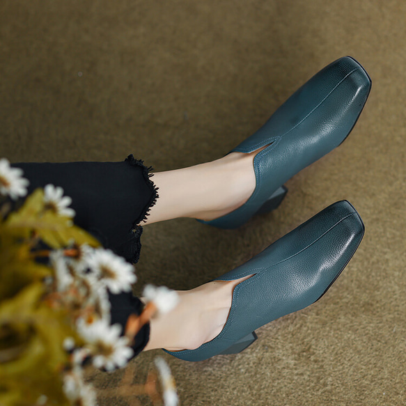 ★22秋冬新作★ 本革 シンプルなデザイン ヒールパンプス  レディース 3color　041w 13枚目の画像