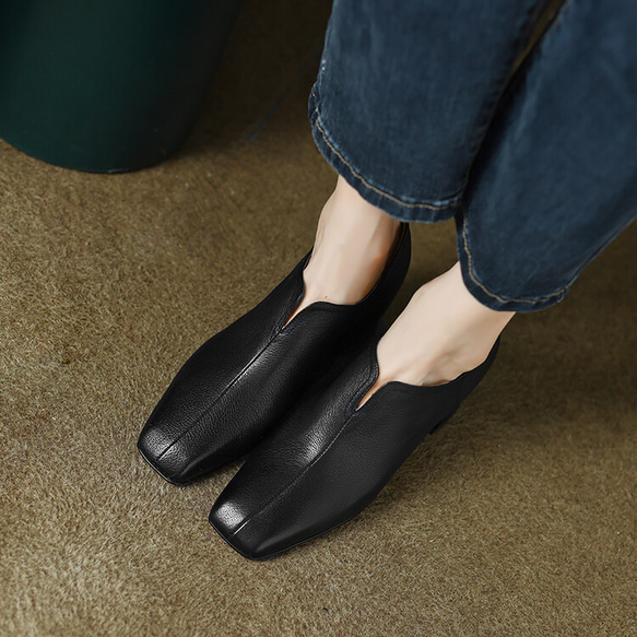 ★22秋冬新作★ 本革 シンプルなデザイン ヒールパンプス  レディース 3color　041w 8枚目の画像