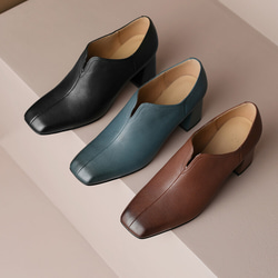 ★22秋冬新作★ 本革 シンプルなデザイン ヒールパンプス  レディース 3color　041w 1枚目の画像