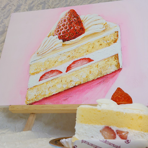 油絵 絵画 【ショートケーキ】 Amazon.co.jp: 油絵 絵画 ショートケーキ : おもちゃ