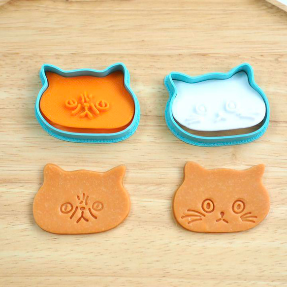 ☆ミニサイズ☆ ちび猫2つセット【お顔 小】3dプリンター