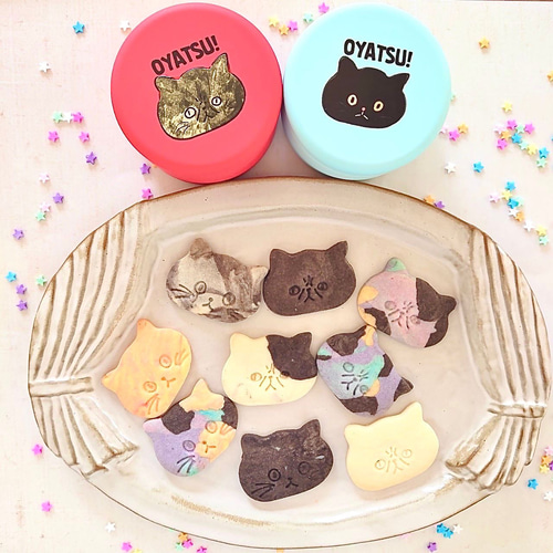 ☆ミニサイズ☆ ちび猫2つセット【お顔 小】3dプリンタークッキー型 