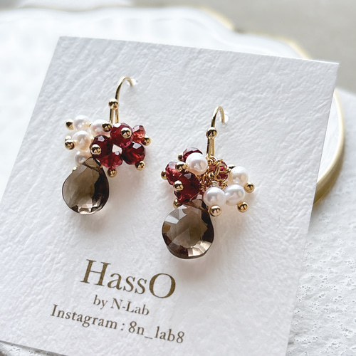 天然石 14kgf *スモーク クォーツ ガーネット 淡水パール 天然石