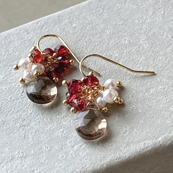 天然石 14kgf *スモーク クォーツ ガーネット 淡水パール 天然石