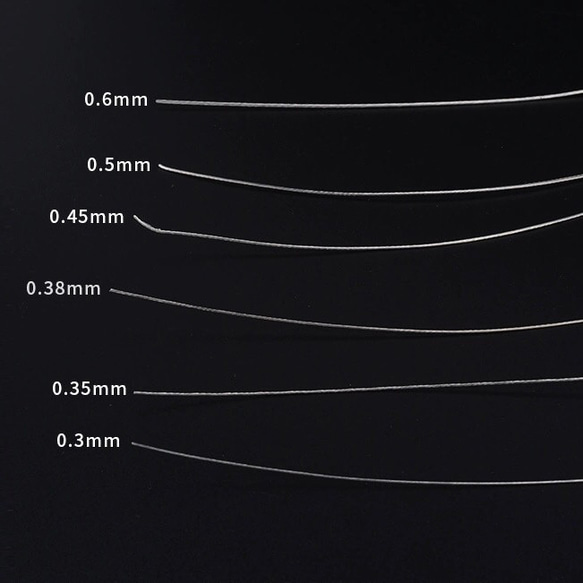 ステンレス ナイロンコートワイヤー アクセサリーパーツ ビーズ通し 材料シルバー ハンドメイド ゴールド シルバー 8枚目の画像