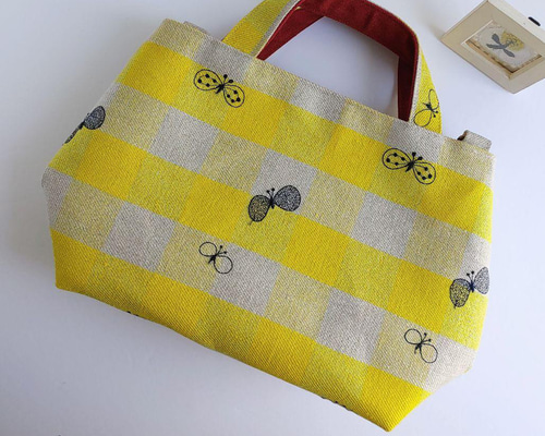 ラスト ミナペルホネン chouchoイエロー 2wayパニーニ風