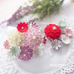 つまみ細工 髪飾り かんざし nocorino. 通販 14374618｜Creema(クリーマ)