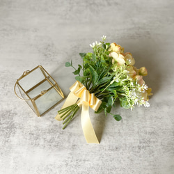 黄色のラナンキュラスのミニブーケ〜花器セット〜 2枚目の画像