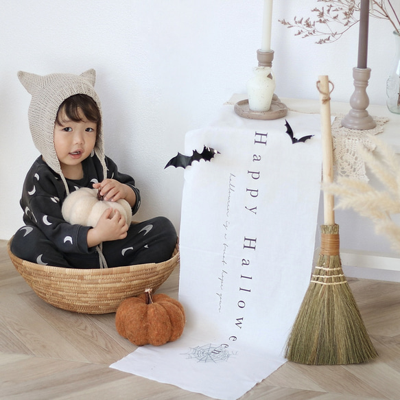 【コウモリステッカー6枚付き】即日発送⭐︎ハロウィンタペストリー　ハロウィン　Halloween 　ハロウィン飾り　 4枚目の画像