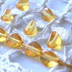 種　薄いオレンジ　チェコビーズCzech Glass Beads10個 2枚目の画像