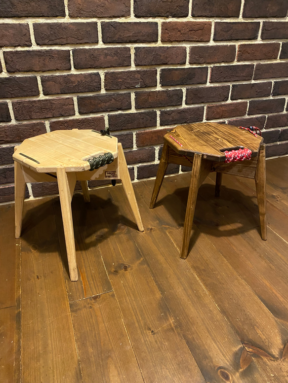 軍幕座椅子 フィールドチェアー カスタム パラコード 改造 地べた